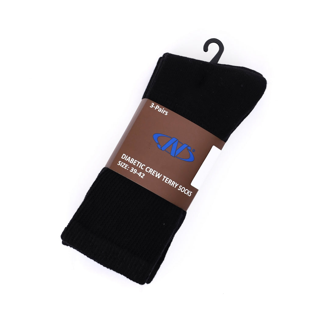 Diabetic crew terry socks