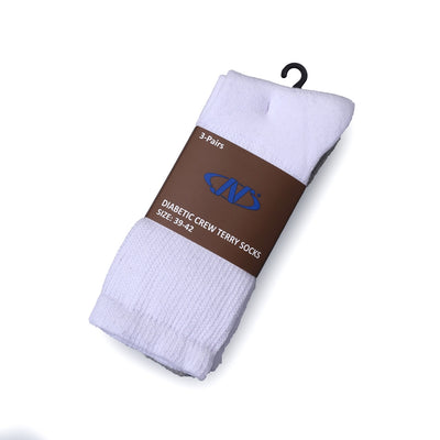 Diabetic crew terry socks