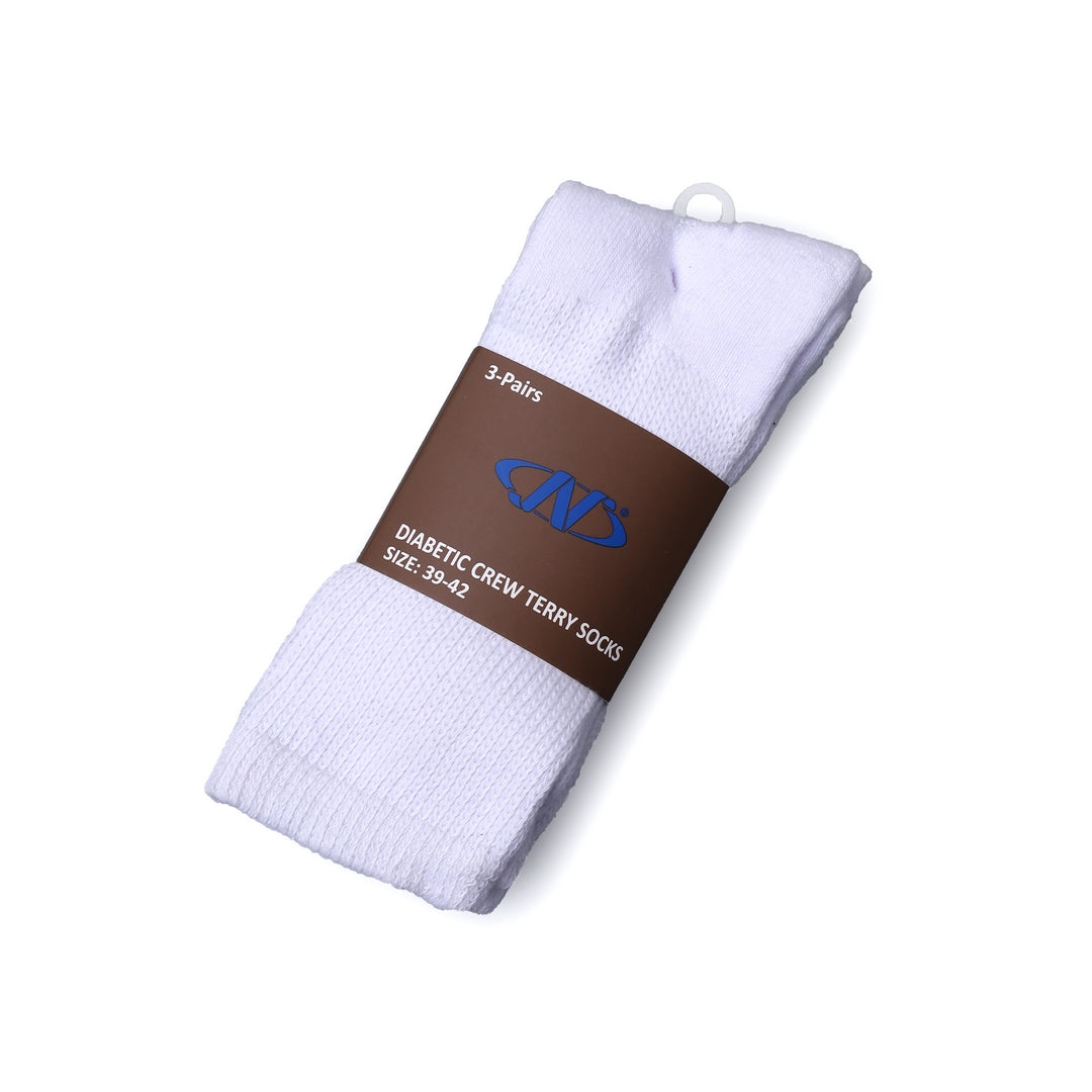 Diabetic crew terry socks