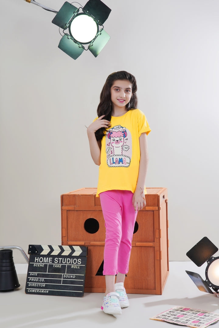 Girls T Shirt with Capri