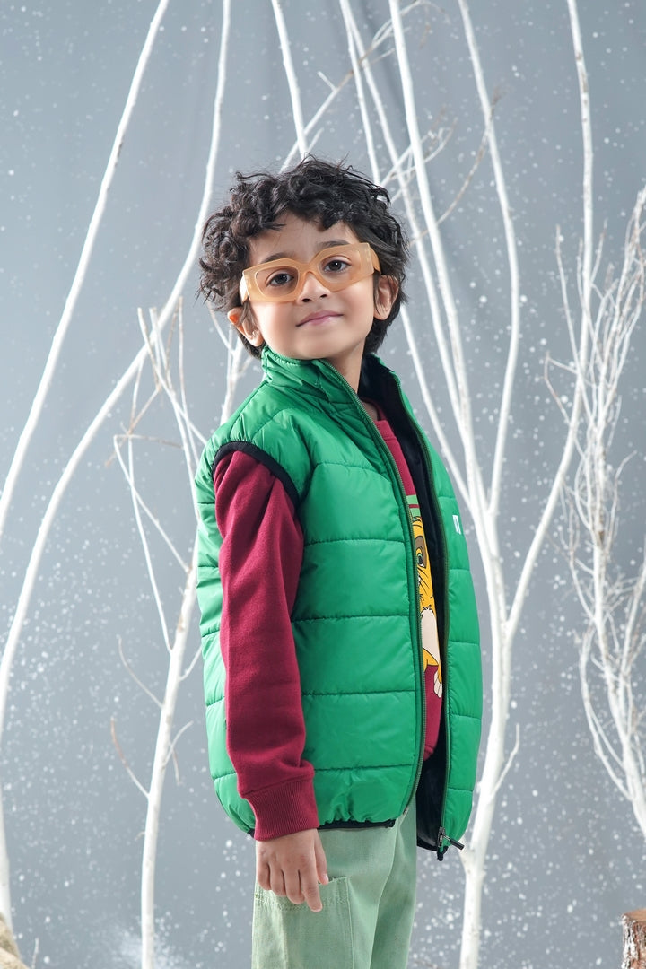 Boys  Sleevless Puffer Jacket