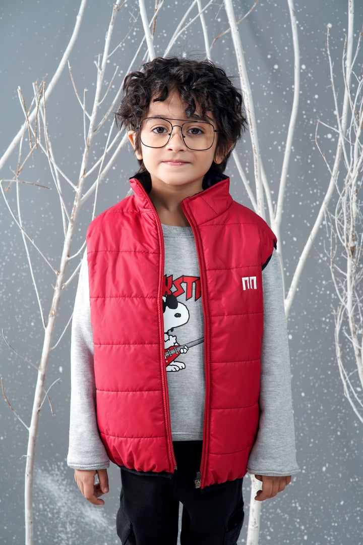 Boys  Sleevless Puffer Jacket