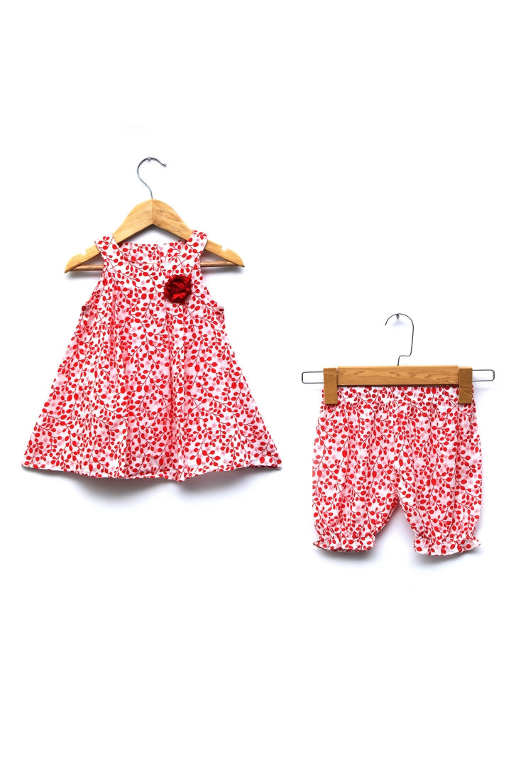 Infant Girls Printed Frock Set