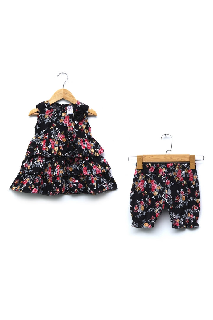 Infant Girls Printed Frock Set